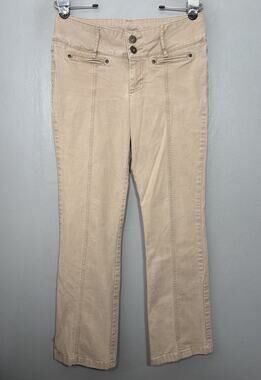 Riders Copper Jeans Size 9 10 Khaki Stretch Denim Low Rise Straight 2000s Y2K